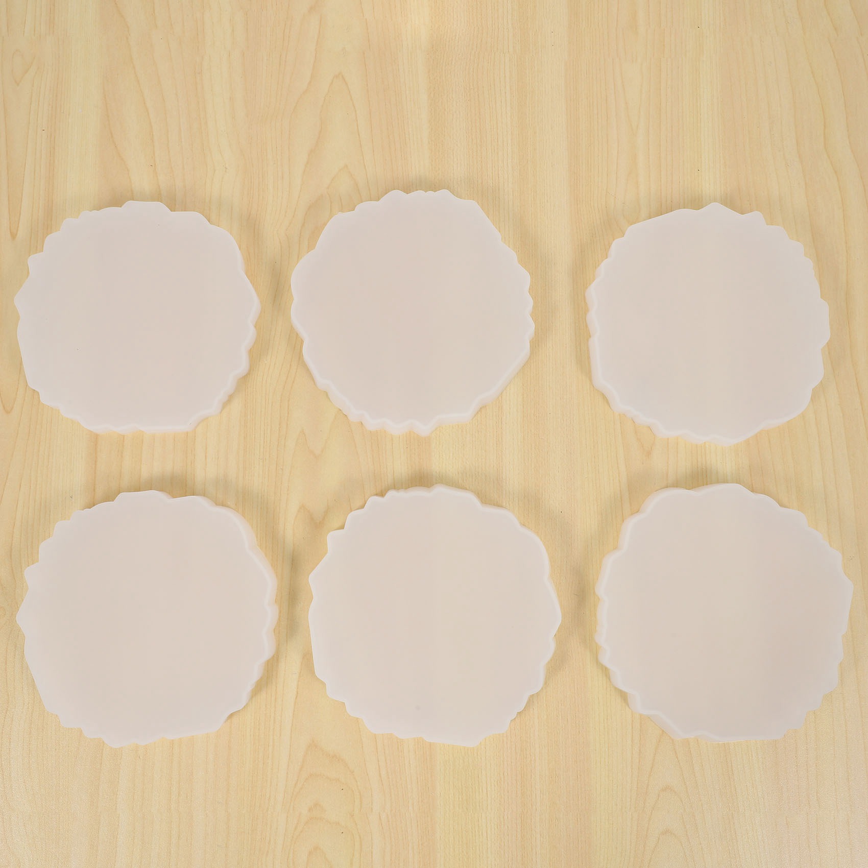 Geode Mold Silicone - A58Z 6 Buah Cetakan Coaster Resin