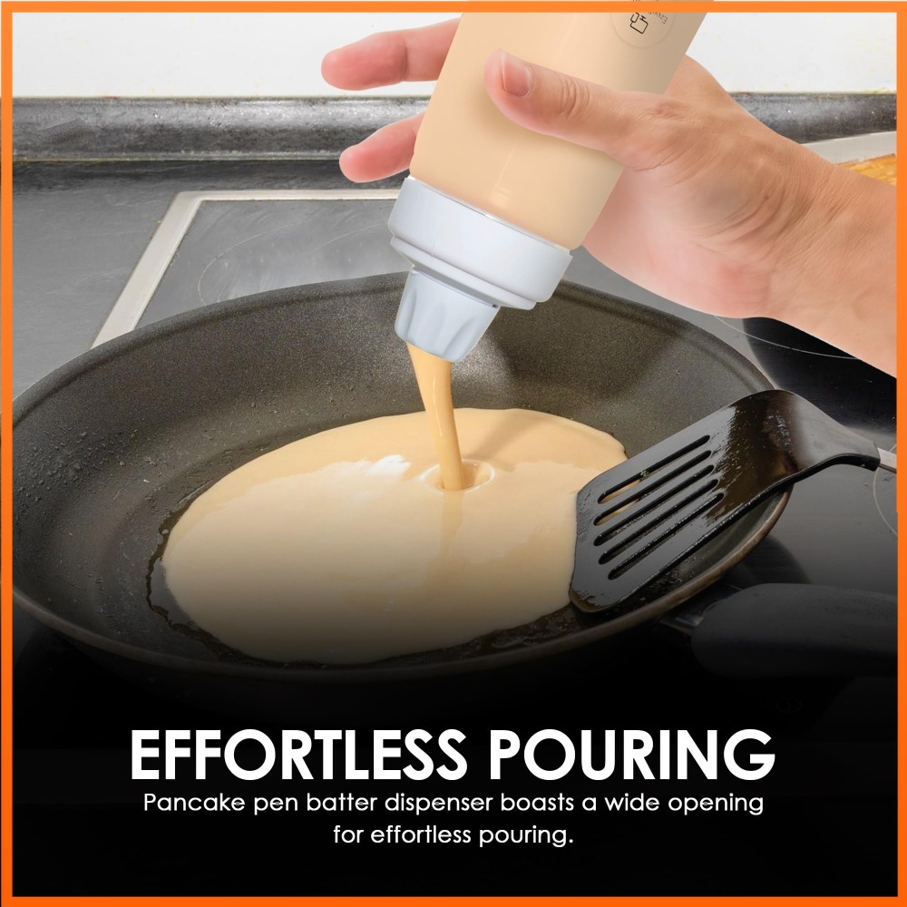 Mixing Cup Silicone - Botol Dispenser Adonan Pancake Silikon 1000ML,