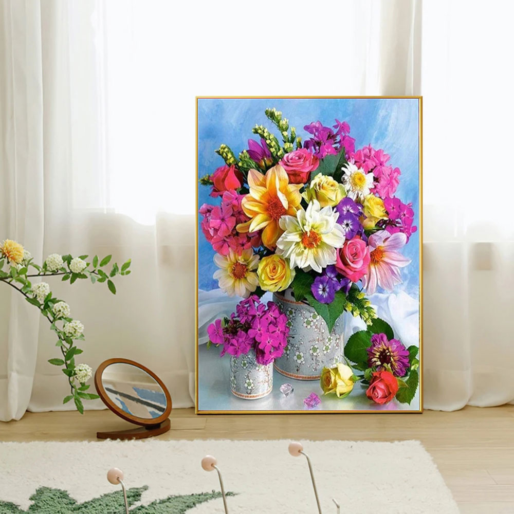 Lukisan Berlian 5D Motif Bunga - Resin Craft Kit ulasan dan harga