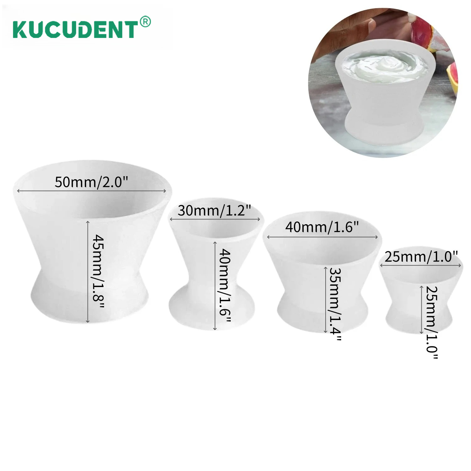 4Pcs/Set Cangkir Pencampur Sil - Mixing Cup Silicone ulasan dan harga