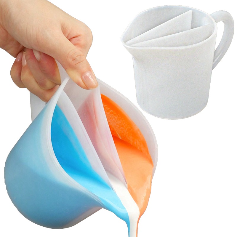 Cangkir Alir Tiga Sekat Siliko - Mixing Cup Silicone ulasan dan harga