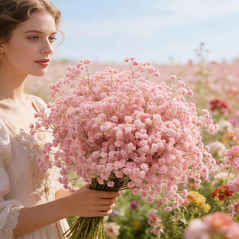 Buket Bunga Gypsophila Buatan  - Dried Flower Bulk ulasan dan harga