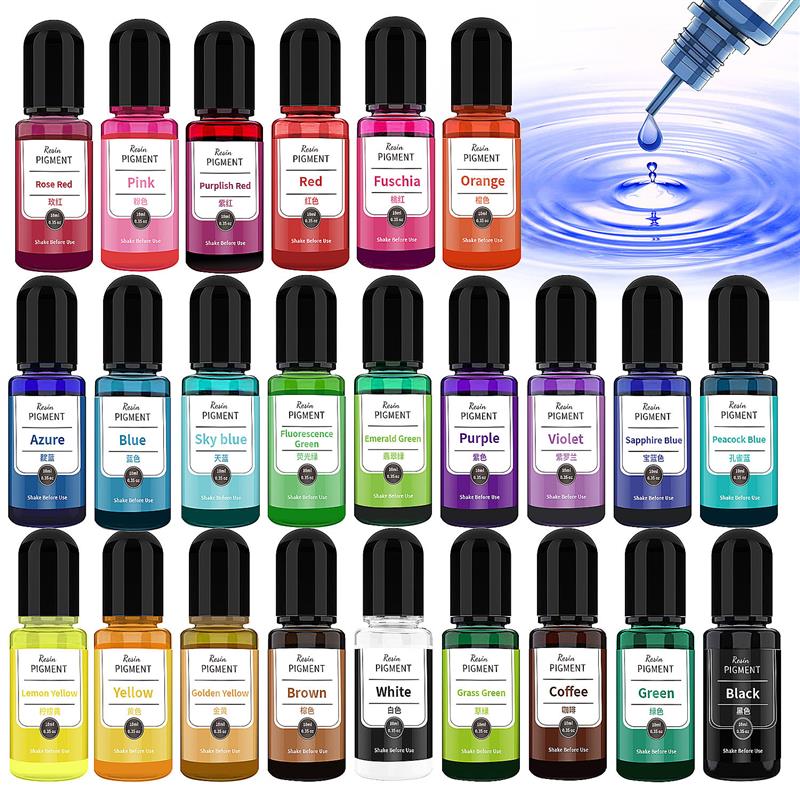 Tinta seni 24 warna pigmen Res - Resin Dye Alcohol ulasan dan harga